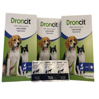 Droncit for cats and dogs, tapeworm